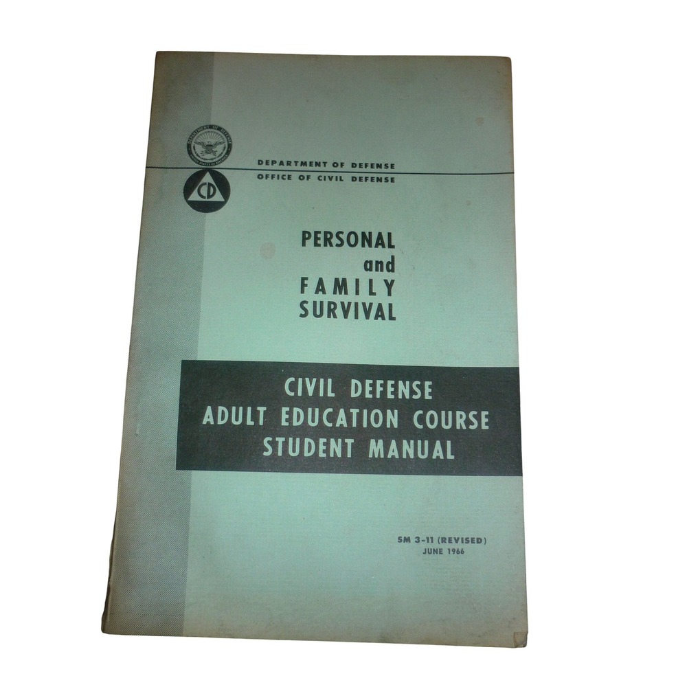 1968 Civil Defense Fallout‎ Shelter Operation Instructions Hillside New Jersey